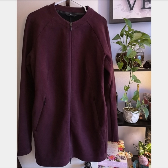 RYU Ethos Long Bomber Jacket - Maroon color - Picture 5 of 8